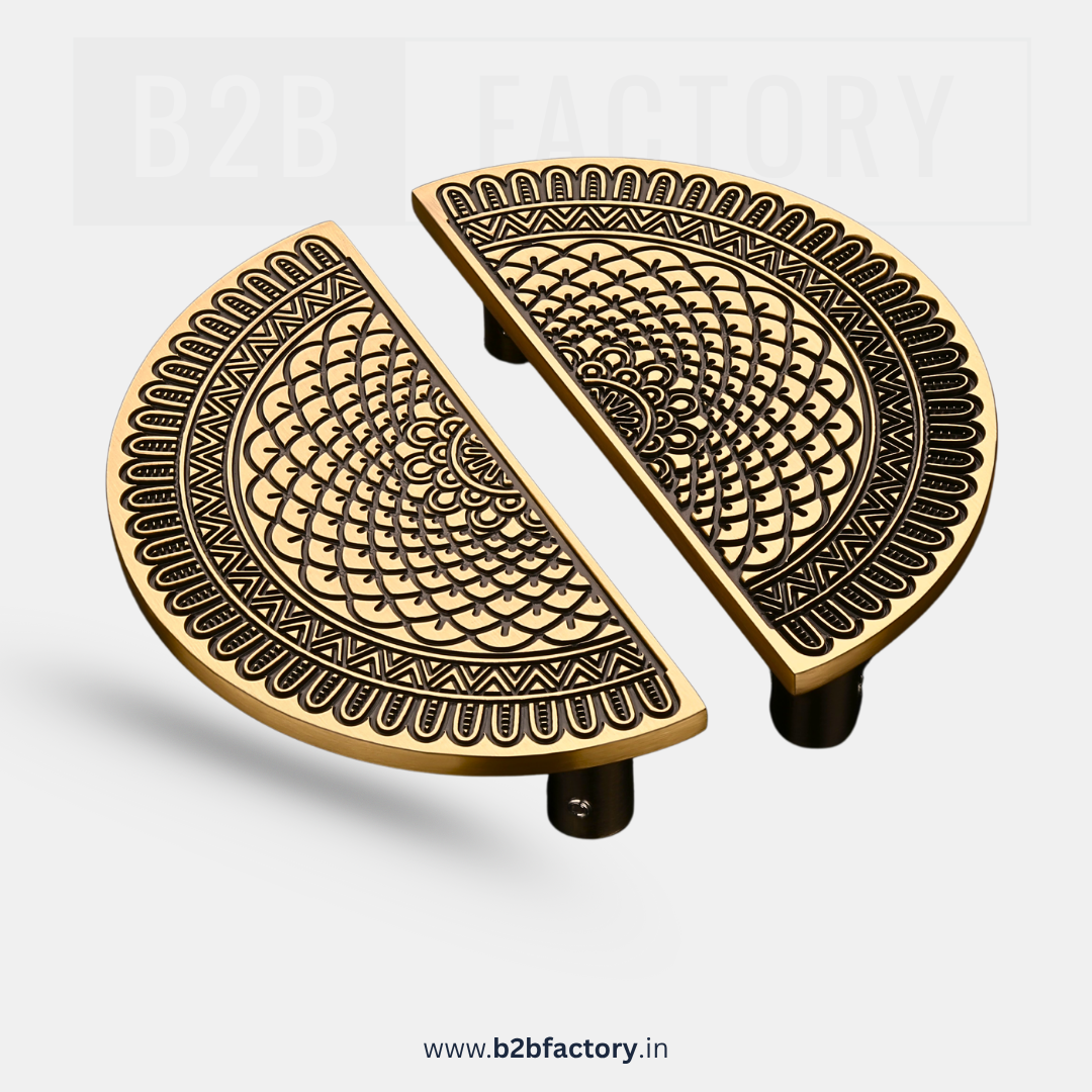Brass Half Round D Handle 012