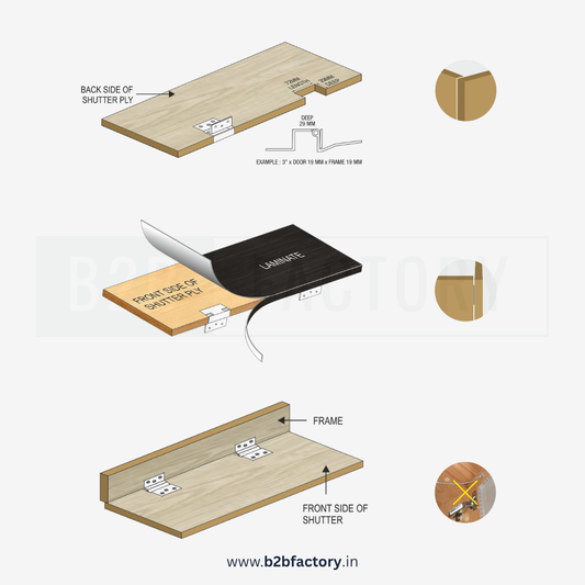 Brass Half Overlay Hinges
