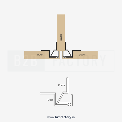 Brass Half Overlay Hinges