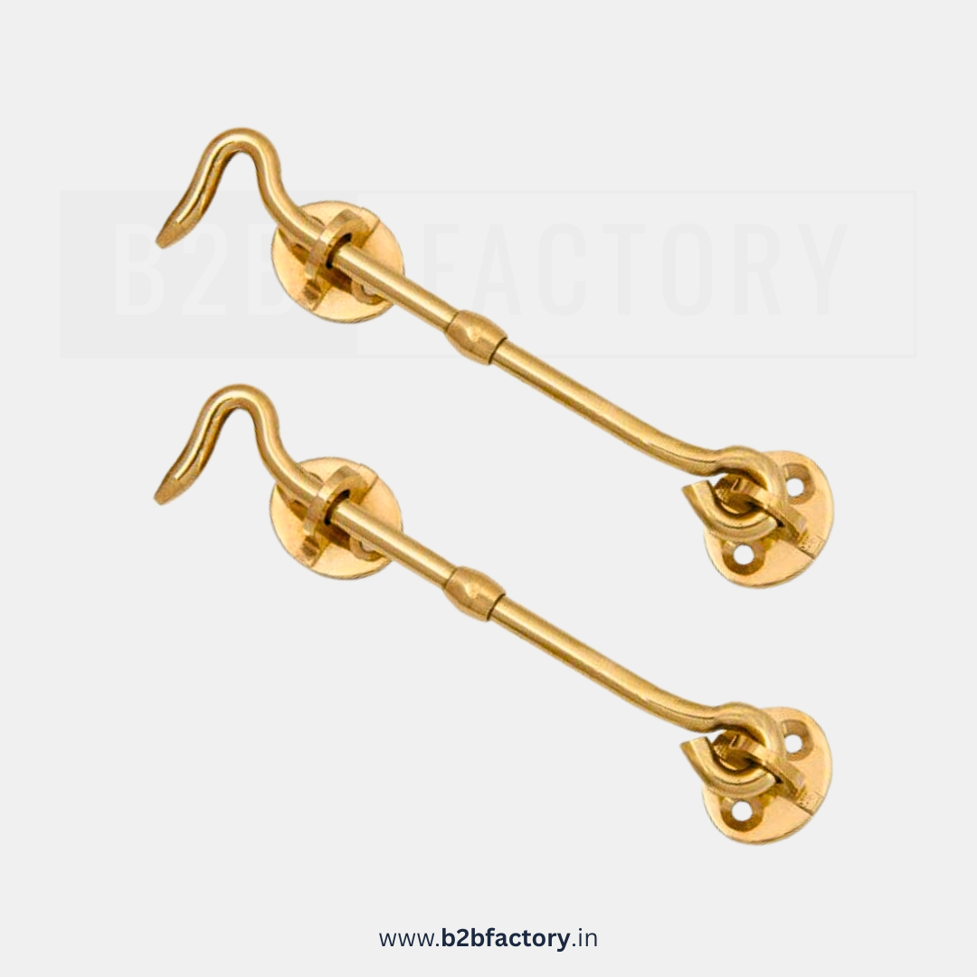 Brass Gate Hook (Steel Rod)